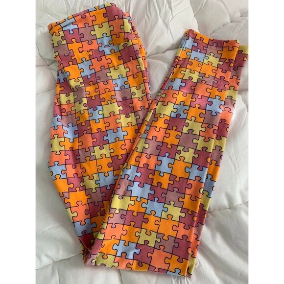 NWOT! LuLaRoe puzzle piece leggings os - Picture 1 of 2